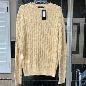 Black Brown yellow sweater, size L, NWT
